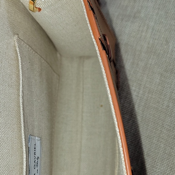 Mansur Gavriel Tan Leather Small Satchel Clutch Crossbody Shoulder Bag - Picture 11 of 12